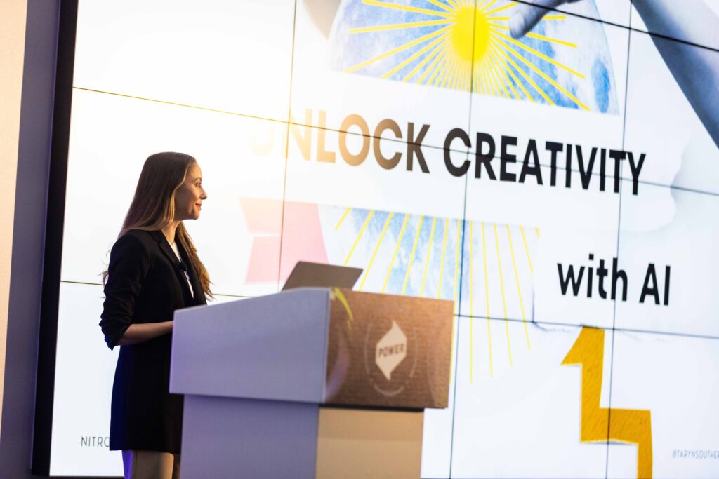 Taryn Southern speaks at Nitro Create