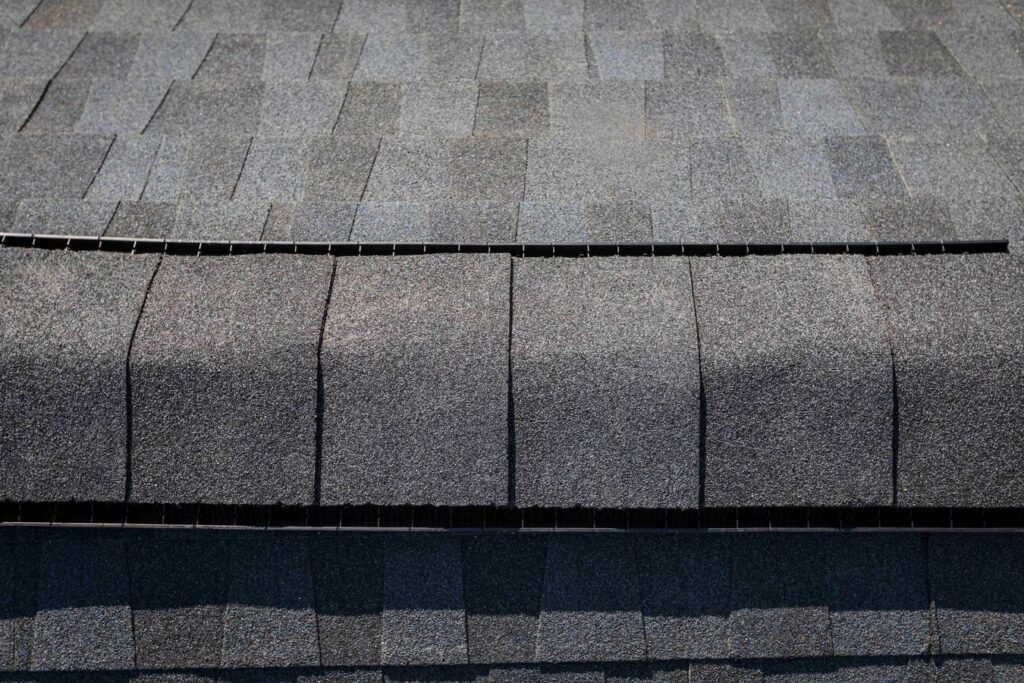 ridge vent within roofing system